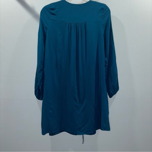 Altar’d State Teal Peacock Blue Lace-Up Dress | Size S | Summer Boho Chic Dress - Picture 8 of 11
